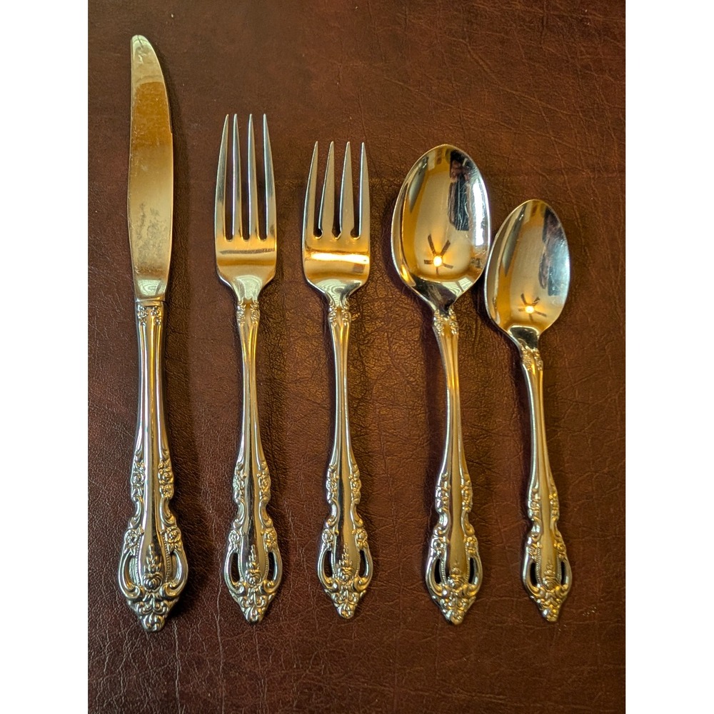 Oneida Community Brahms Stainless Steel 5pc Flatware Place Setting Silverware